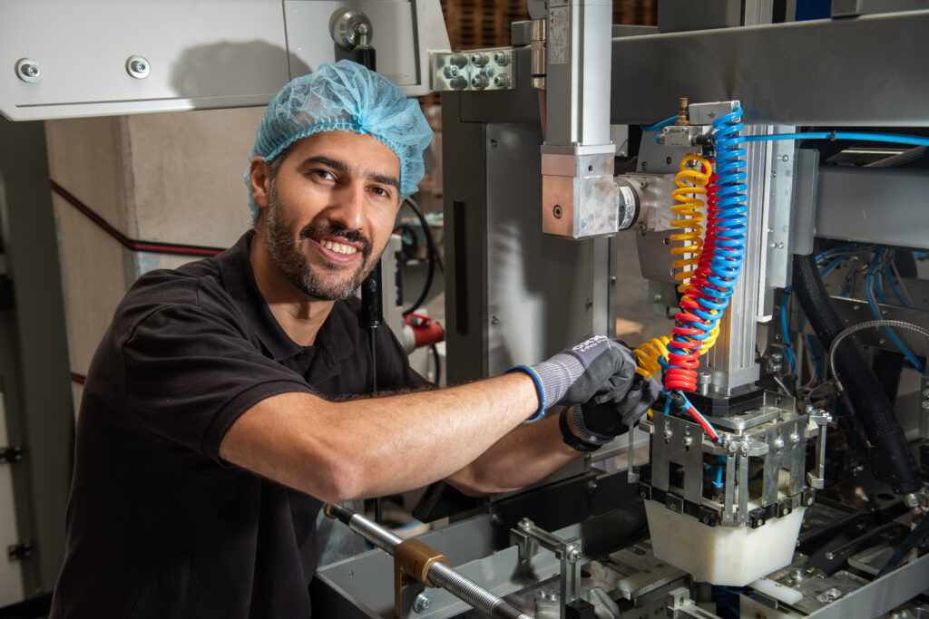 Boix technician working on a Boix machine - upgrading your machine is sometimes essential